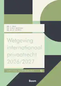 WETGEVING INTERNATIONAAL PRIVAATRECHT 2026/2027