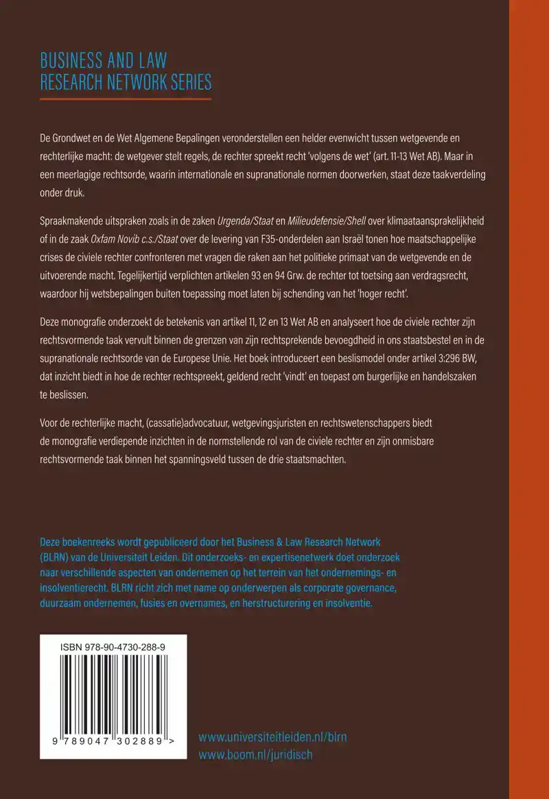 DE RECHTSVORMENDE TAAK VAN DE CIVIELE RECHTER