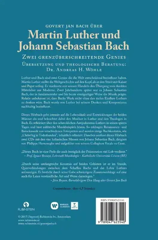 GOVERT JAN BACH UBER MARTIN LUTHER UND JOHANN SEBASTIAN BACH