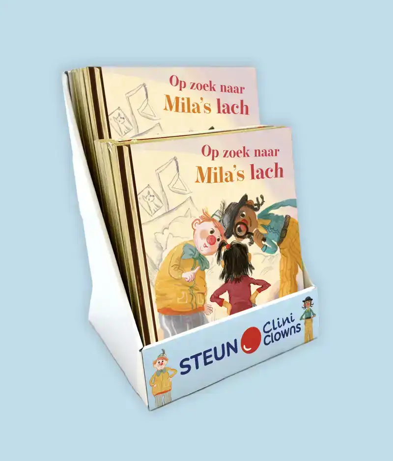 CLINICLOWNS DISPLAY OP ZOEK NAAR MILA'S LACH