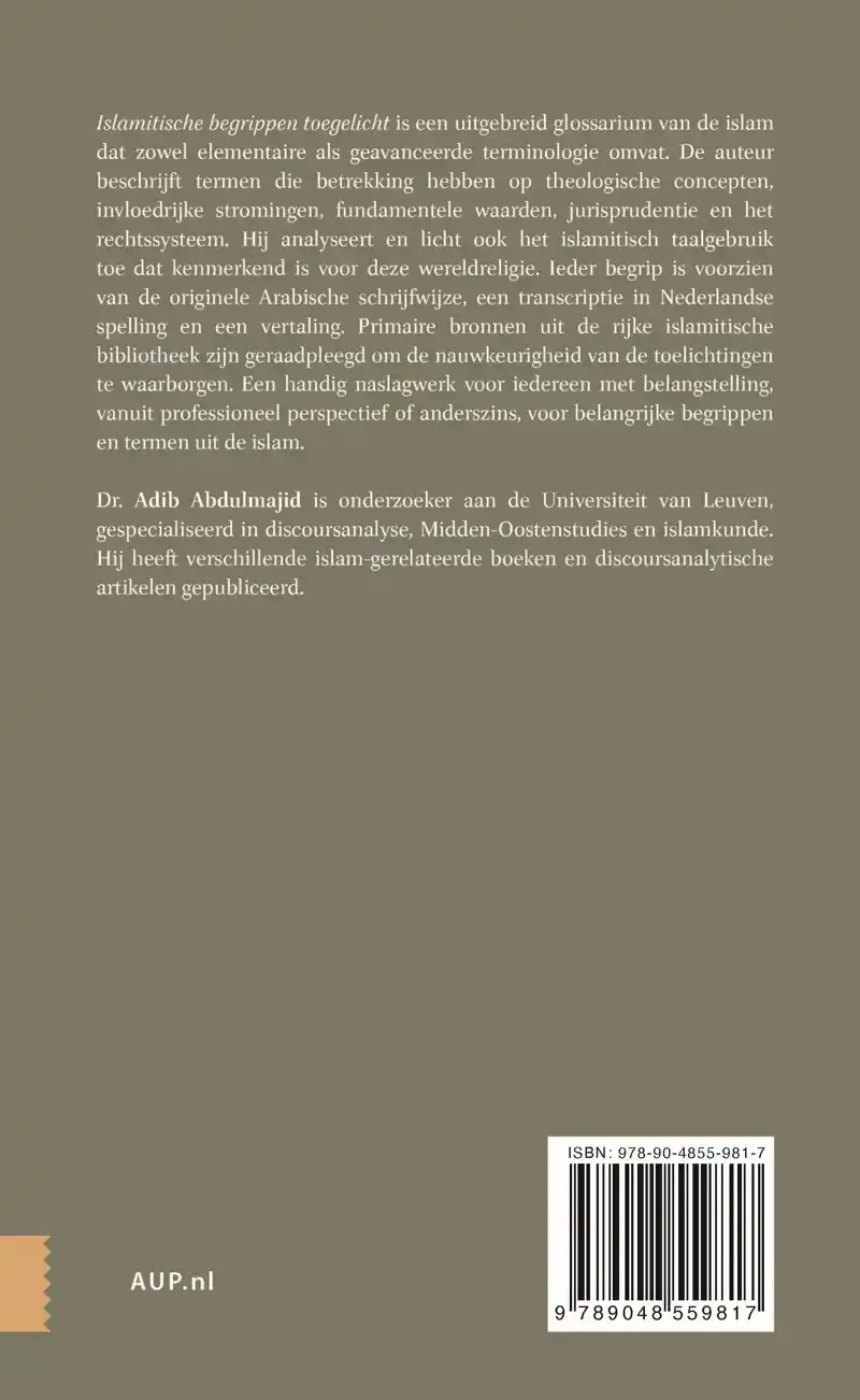 ISLAMITISCHE BEGRIPPEN TOEGELICHT