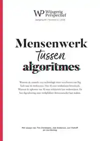 MENSENWERK TUSSEN ALGORITMES