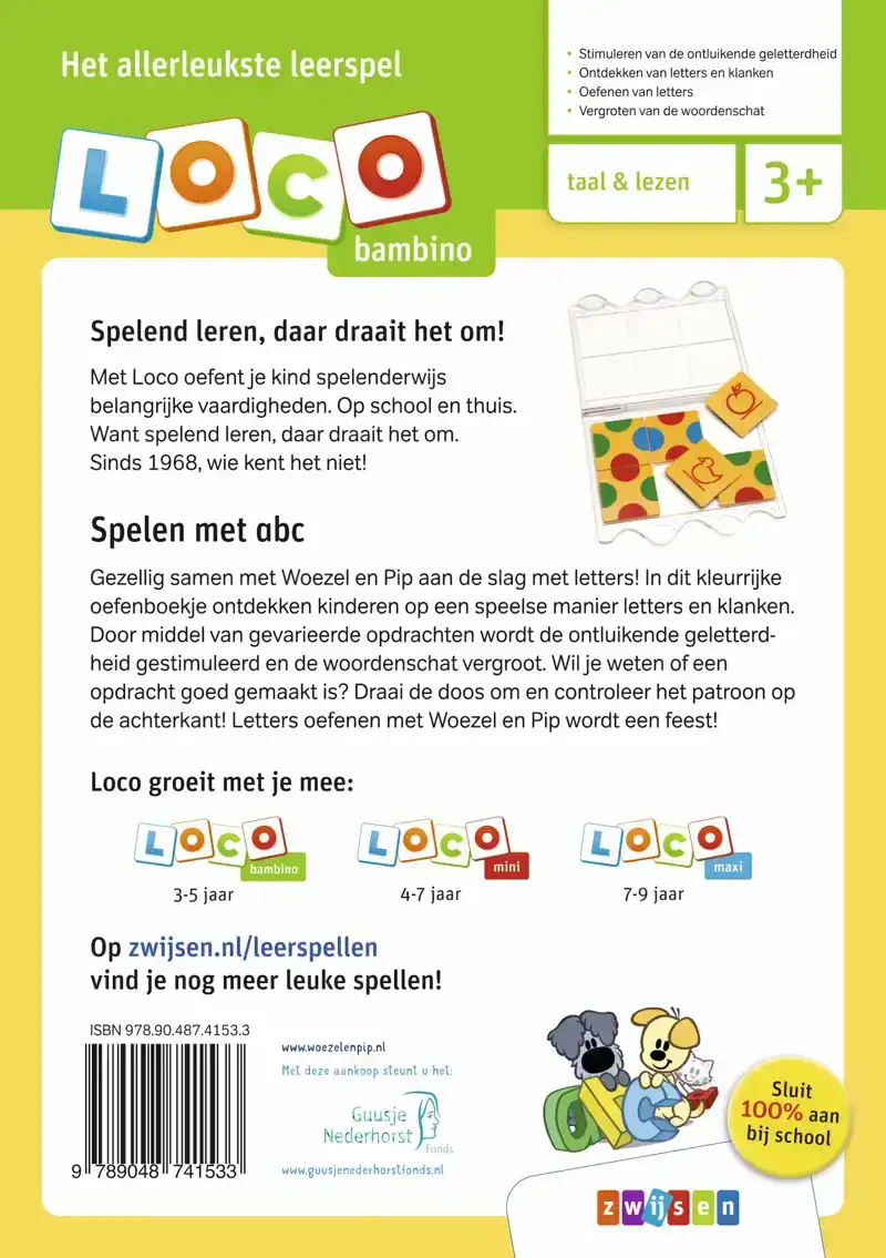 LOCO BAMBINO WOEZEL & PIP SPELEN MET ABC