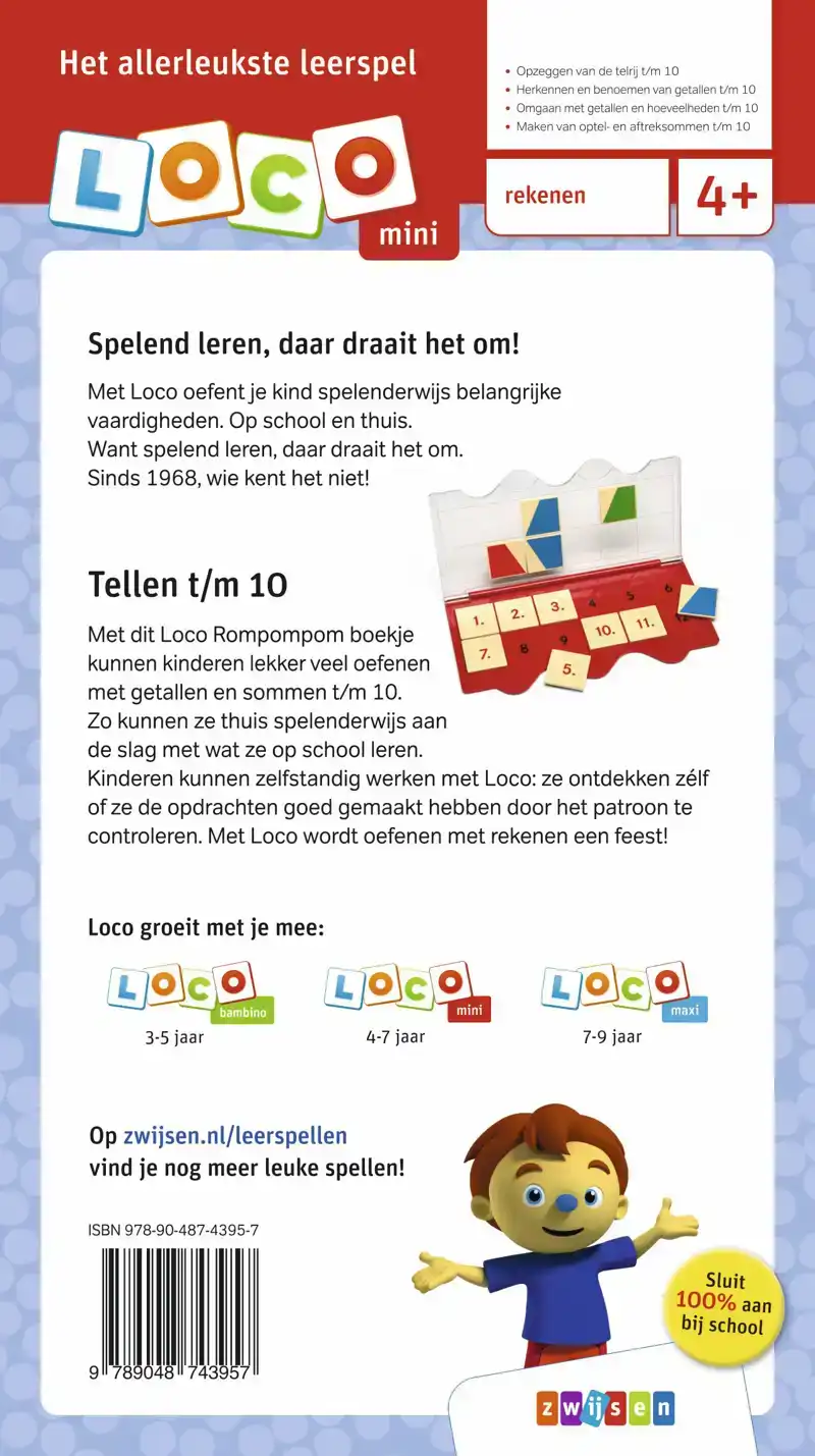 LOCO MINI ROMPOMPOM IK LEER TELLEN T/M 10