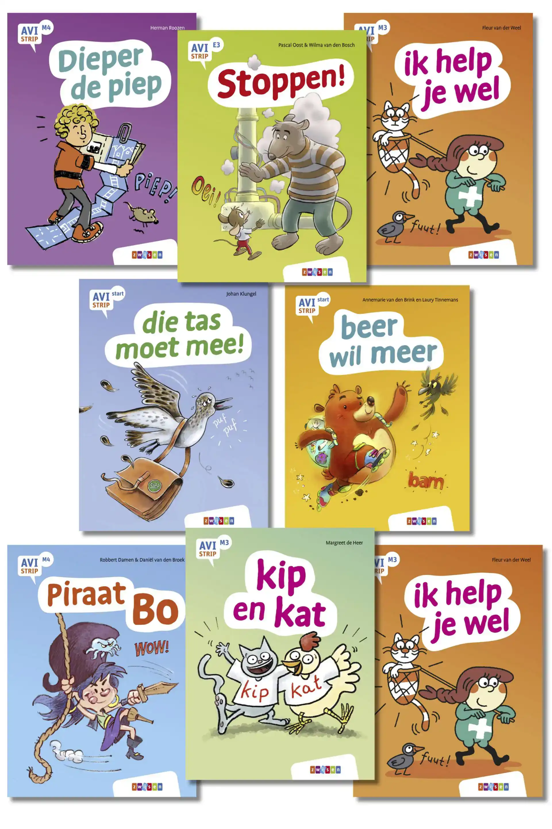 PAKKET AVI STRIPS GROEP 3 EN 4 (8 TITELS)
