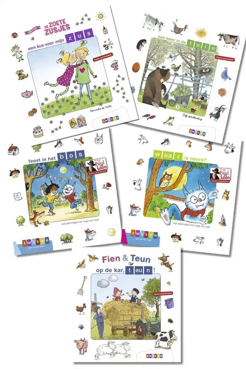 PAKKET 2 KLEUTERS SAMENLEESBOEKEN (5 TITELS)