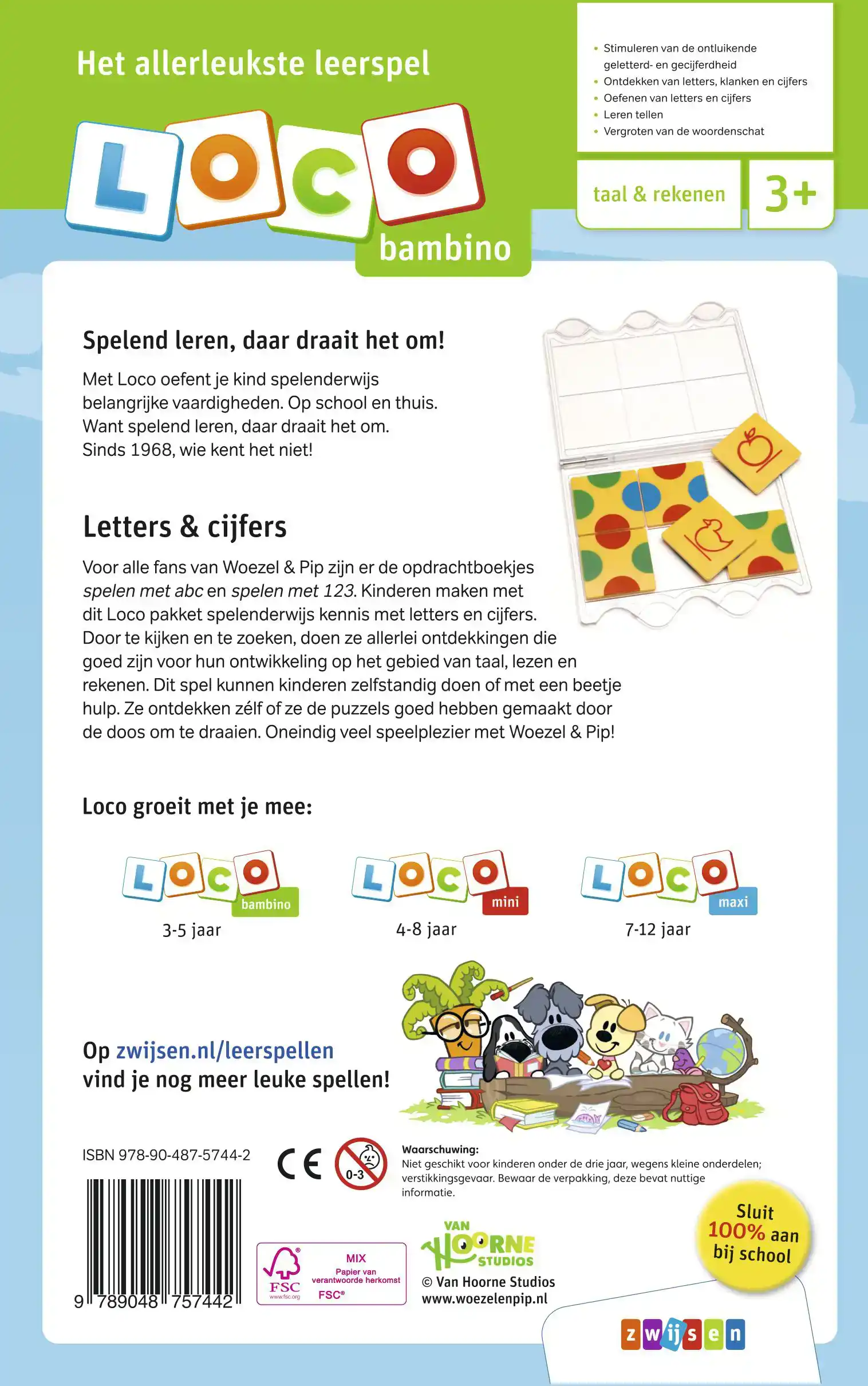 LOCO BAMBINO WOEZEL & PIP PAKKET LETTERS & CIJFERS