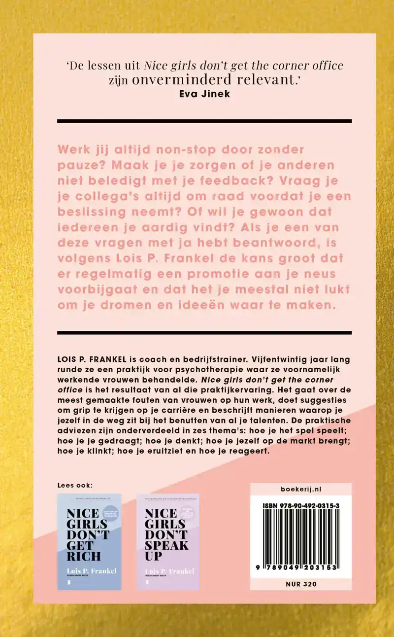 NICE GIRLS DON'T GET THE CORNER OFFICE