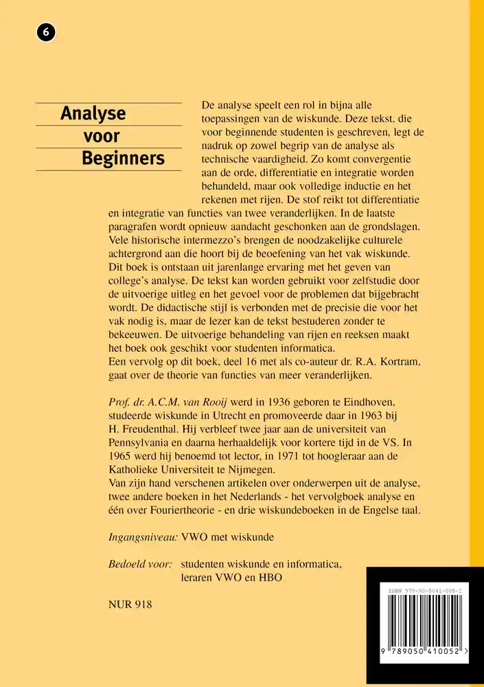 ANALYSE VOOR BEGINNERS