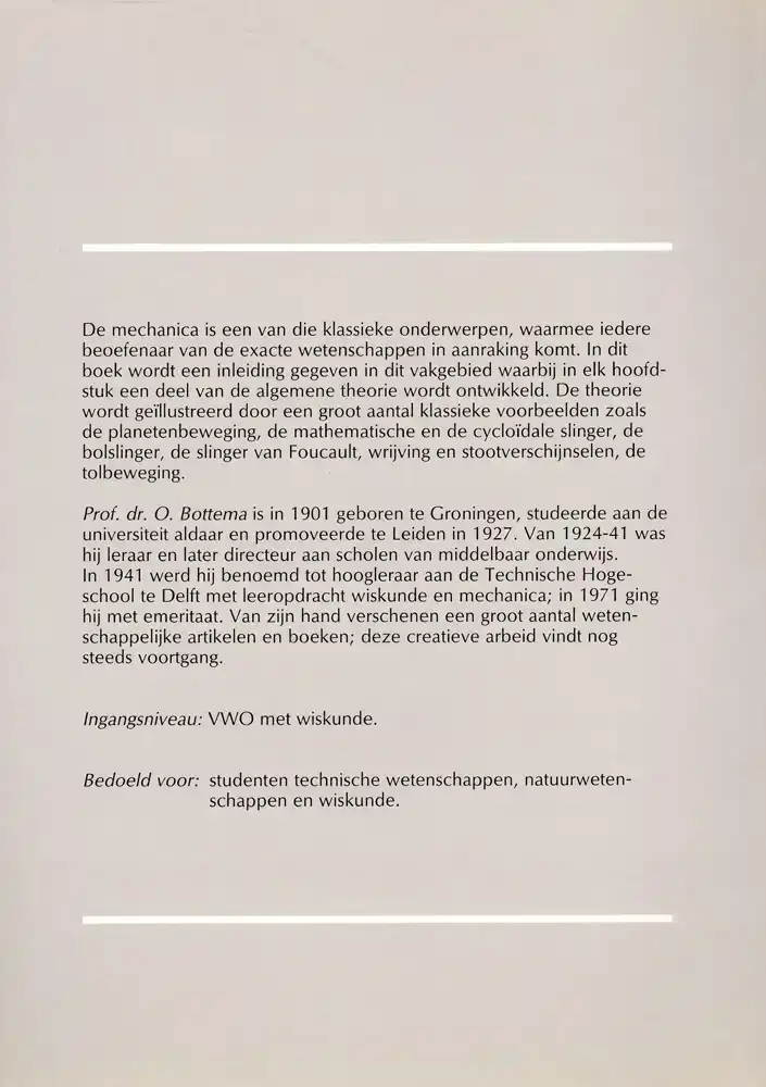 THEORETISCHE MECHANICA