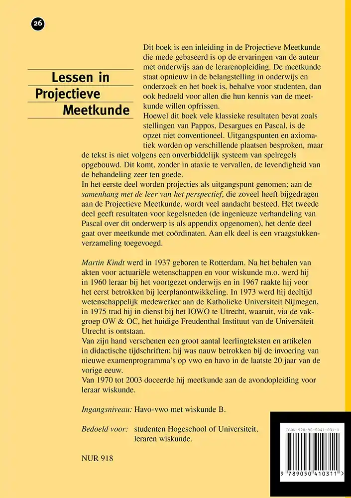 LESSEN IN PROJECTIEVE MEETKUNDE