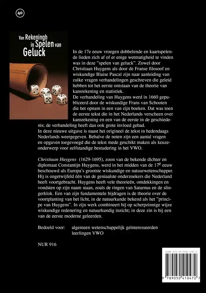 VAN REKENINGH IN SPELEN VAN GELUCK