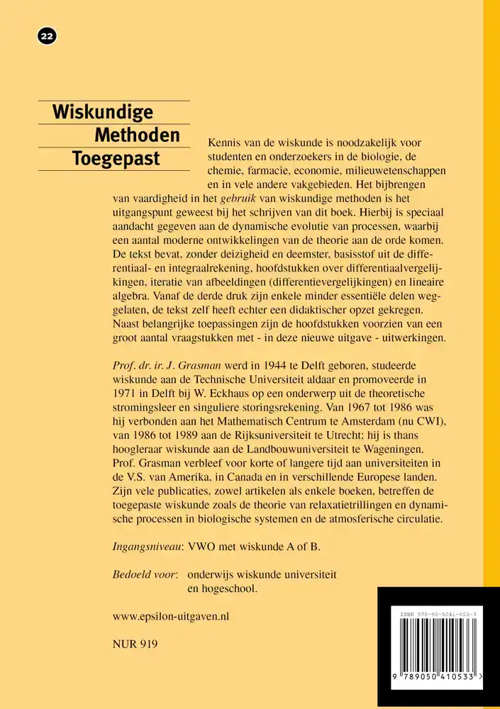 WISKUNDIGE METHODEN TOEGEPAST