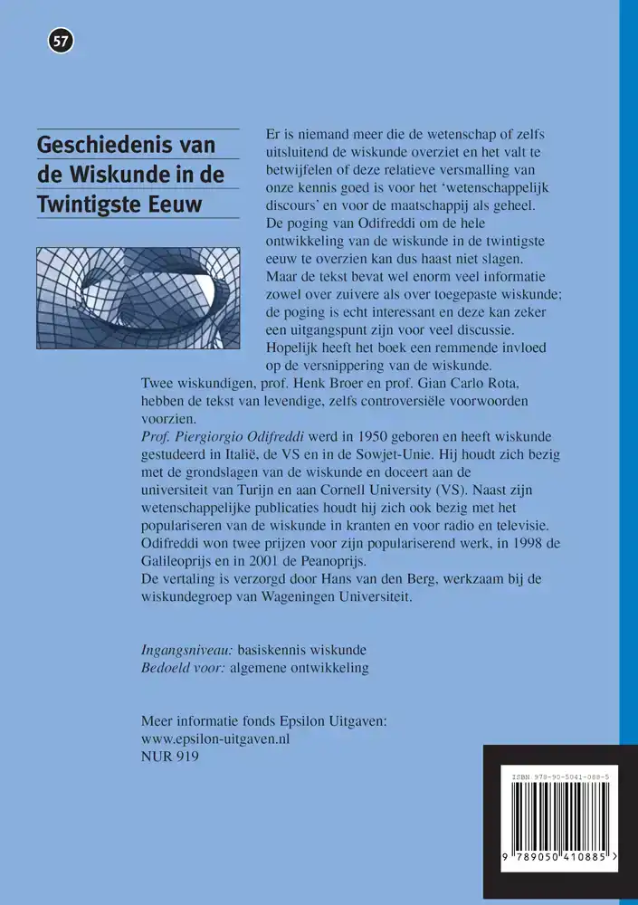 GESCHIEDENIS VAN DE WISKUNDE IN DE TWINTIGSTE EEUW