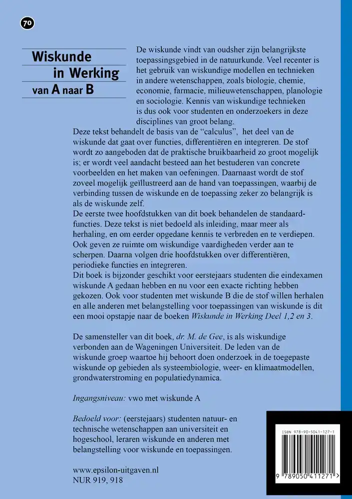 WISKUNDE IN WERKING