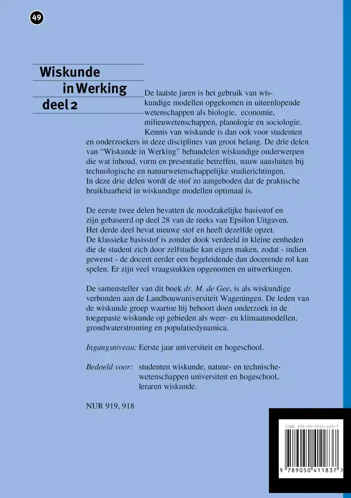 WISKUNDE IN WERKING