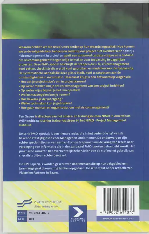 KANSRIJK RISICOMANAGEMENT IN PROJECTEN