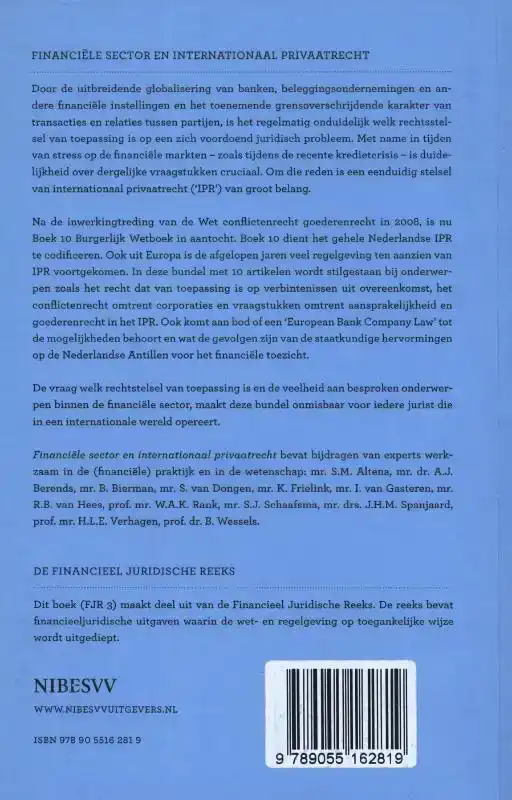 FINANCIELE SECTOR EN INTERNATIONAAL PRIVAATRECHT