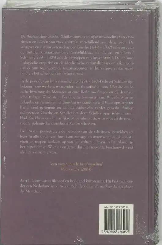 GOETHE - SCHILLER, BRIEFWISSELING