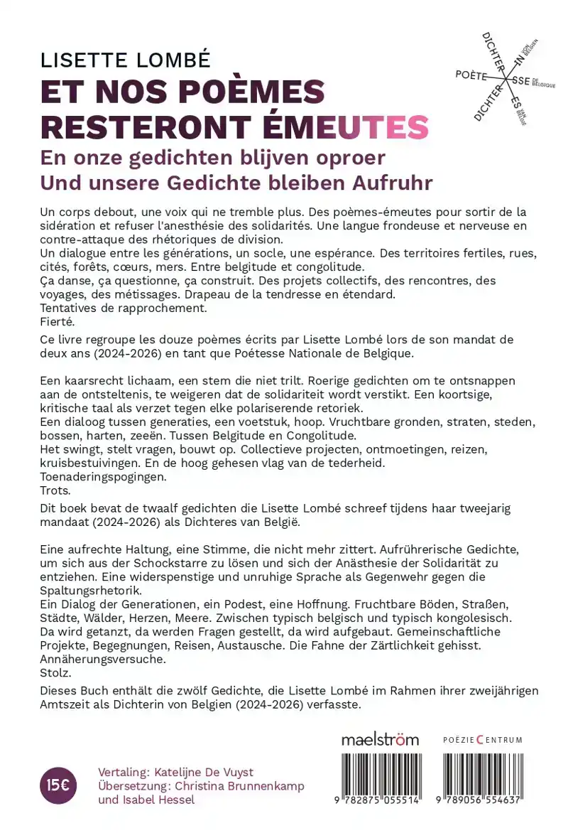 EN ONZE GEDICHTEN BLIJVEN OPROER / ET NOS POEMES RESTERONT E