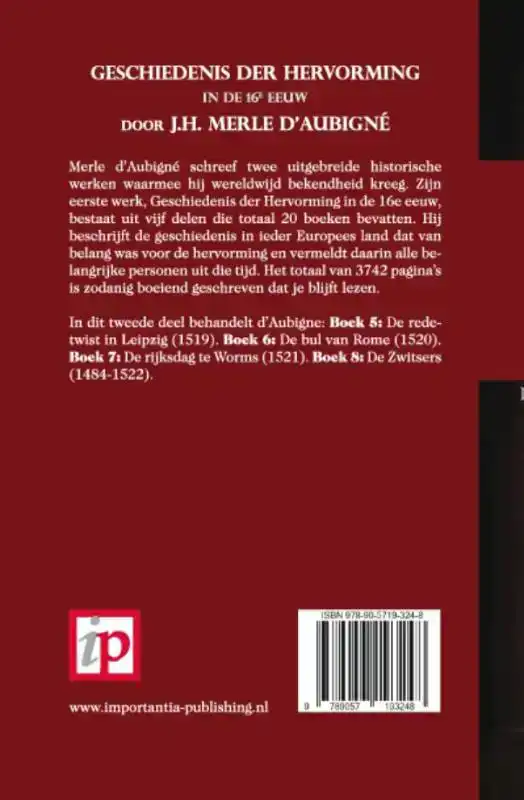 GESCHIEDENIS DER HERVORMING IN DE 16E EEUW