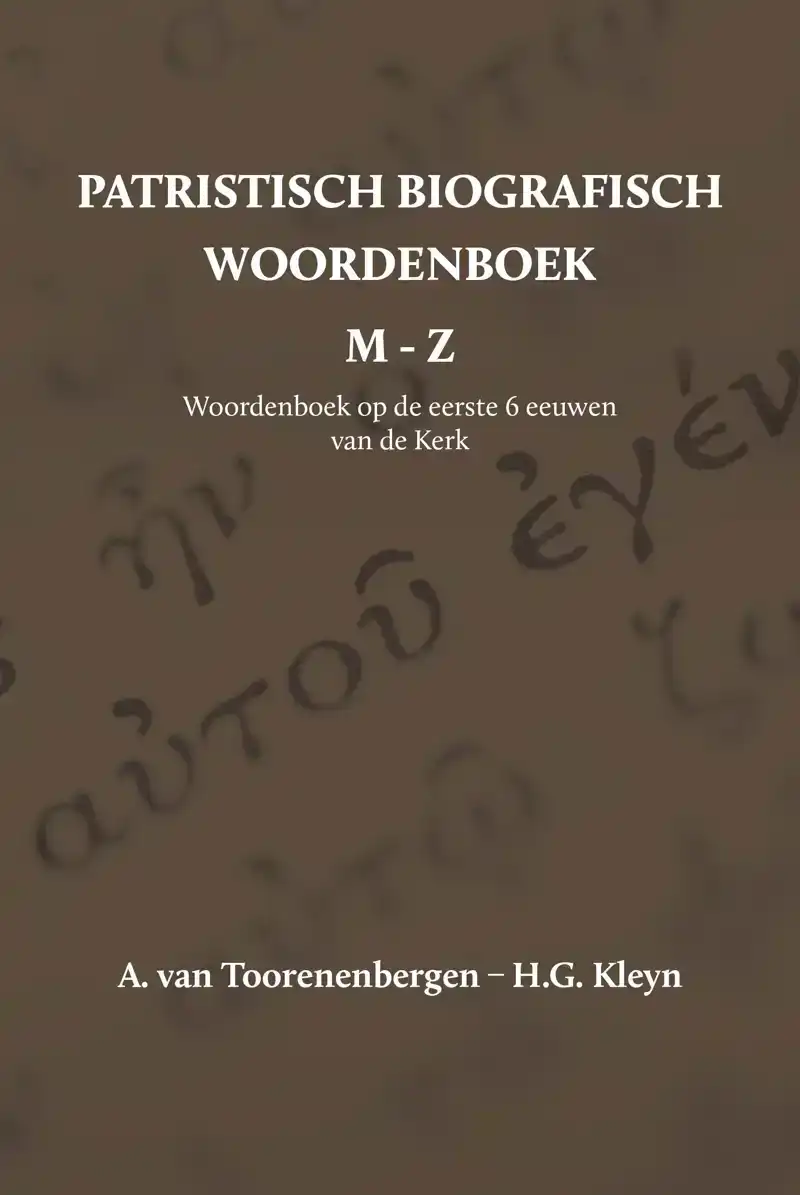 PATRISTISCH BIOGRAFISCH WOORDENBOEK