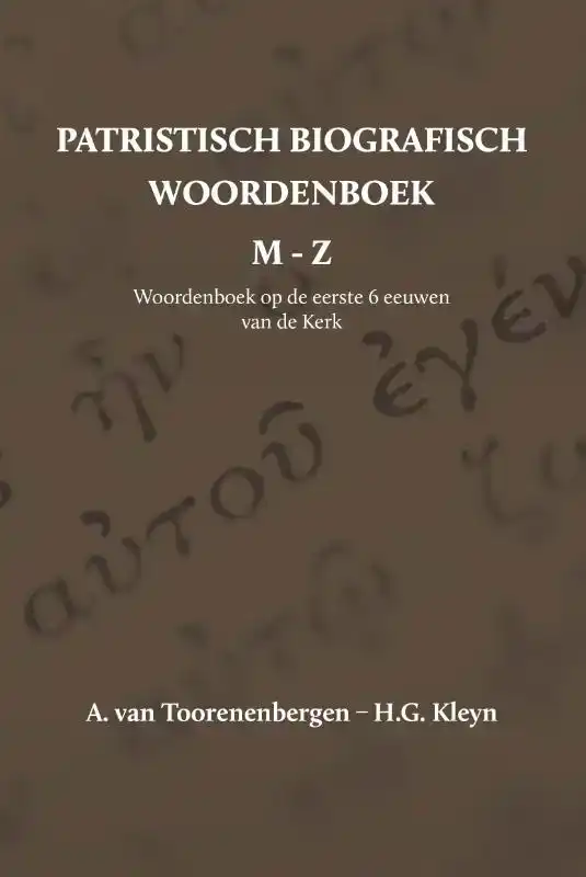 PATRISTISCH BIOGRAFISCH WOORDENBOEK