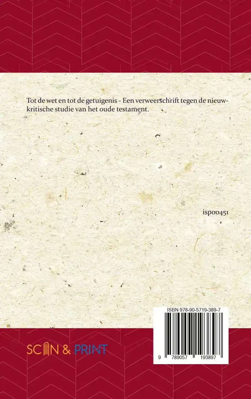 TOT DE WET EN TOT DE GETUIGENIS