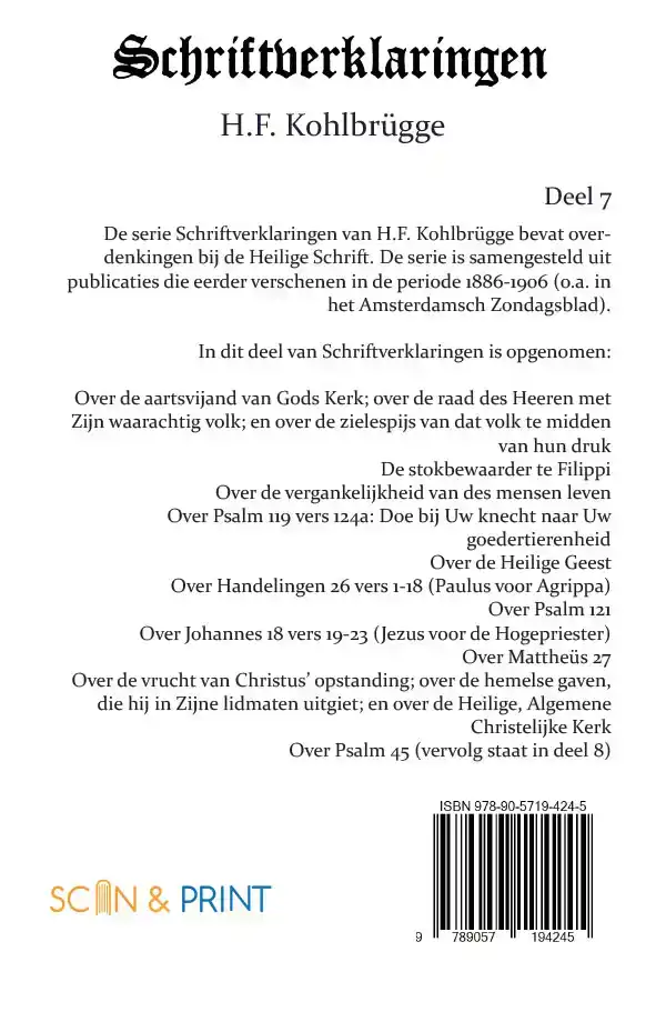 SCHRIFTVERKLARINGEN 7
