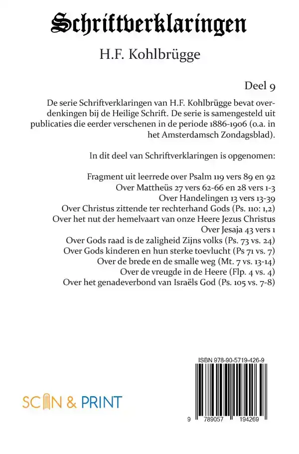 SCHRIFTVERKLARINGEN 9