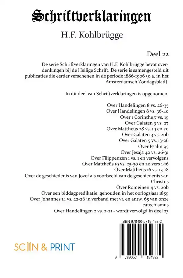 SCHRIFTVERKLARINGEN 22