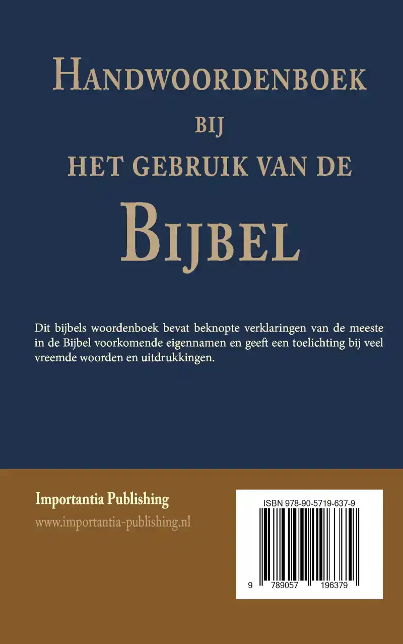 HANDWOORDENBOEK BIJ HET GEBRUIK VAN DE BIJBEL