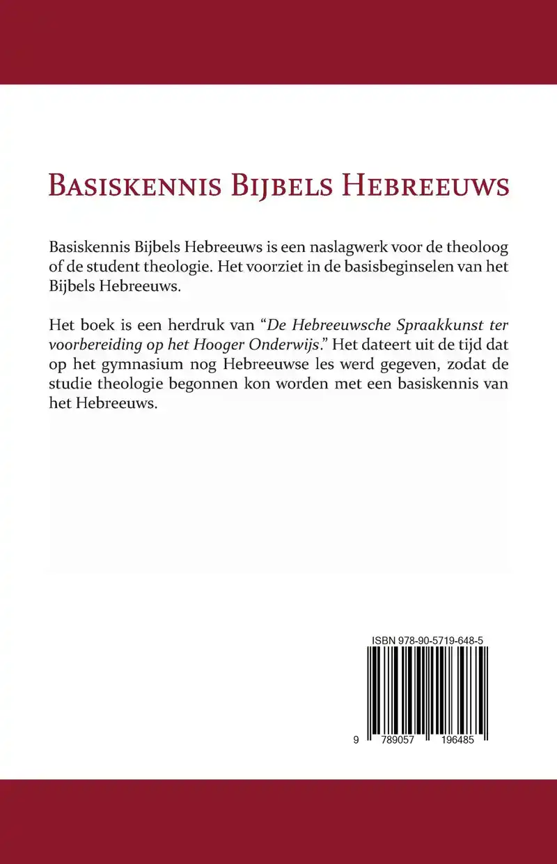 BASISKENNIS BIJBELS HEBREEUWS