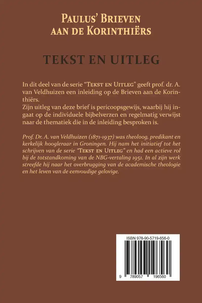PAULUS' BRIEVEN AAN DE KORINTHIERS