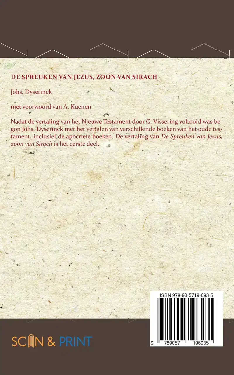 DE SPREUKEN VAN JEZUS, DE ZOON VAN SIRACH