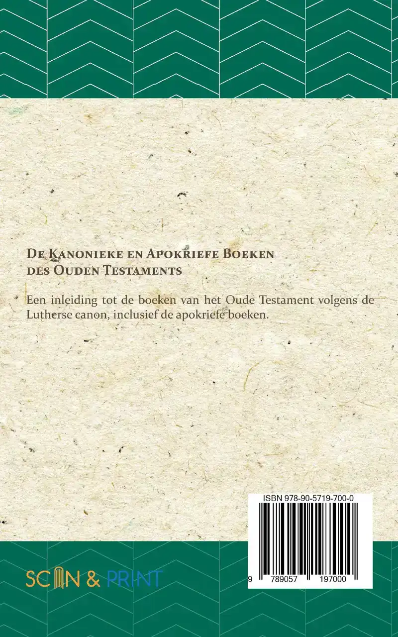 DE KANONIEKE EN APOKRIEFE BOEKEN DES OUDEN TESTAMENTS