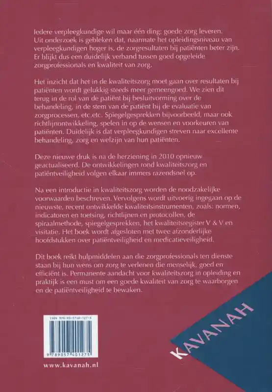 KWALITEITSZORG EN PATIENTVEILIGHEID