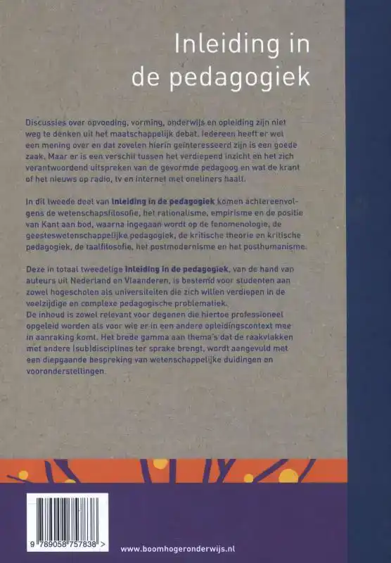 INLEIDING IN DE PEDAGOGIEK