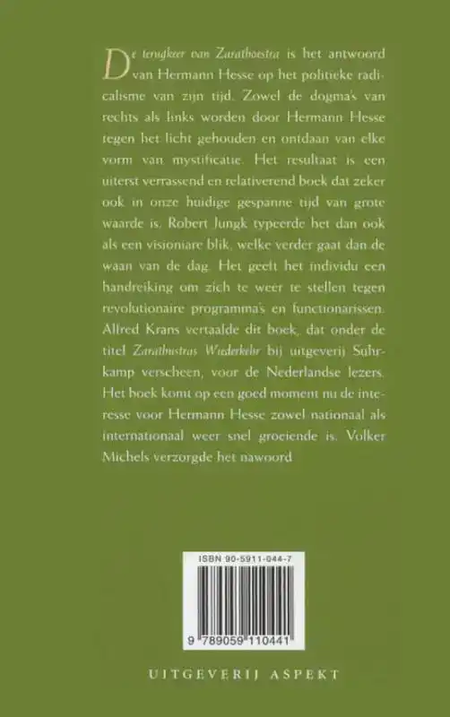 DE TERUGKEER VAN ZARATHOESTRA