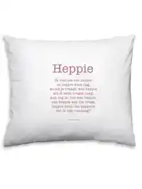 HEPPIE, GEDICHT OP KUSSENSLOOP