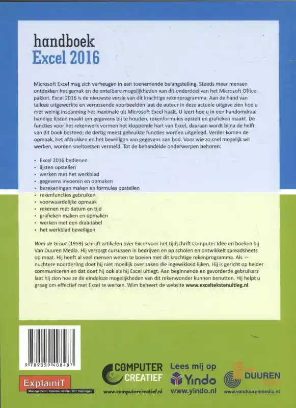 HANDBOEK EXCEL 2016