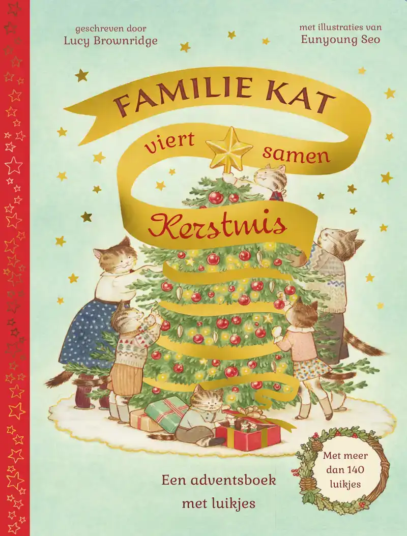 FAMILIE KAT VIERT SAMEN KERSTMIS