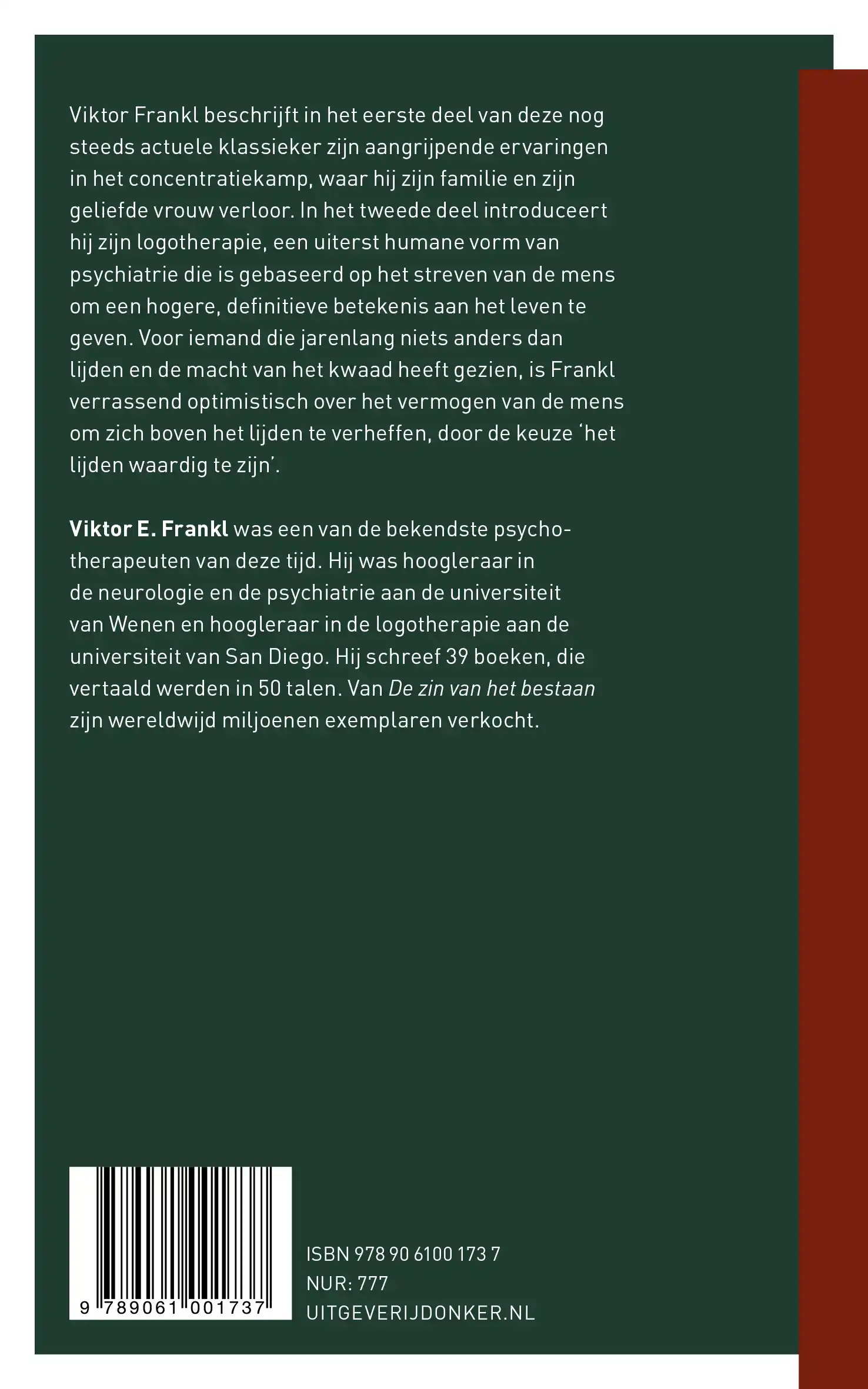 DE ZIN VAN HET BESTAAN