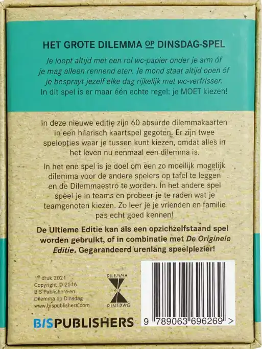 HET GROTE DILEMMA OP DINSDAG-SPEL: DE ULTIEME EDITIE