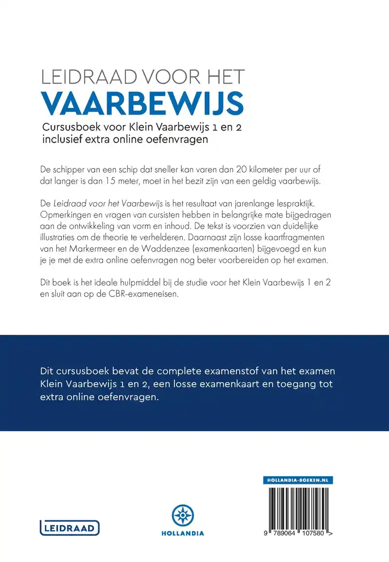 LEIDRAAD VOOR HET VAARBEWIJS + ONLINE EXAMENTRAINING