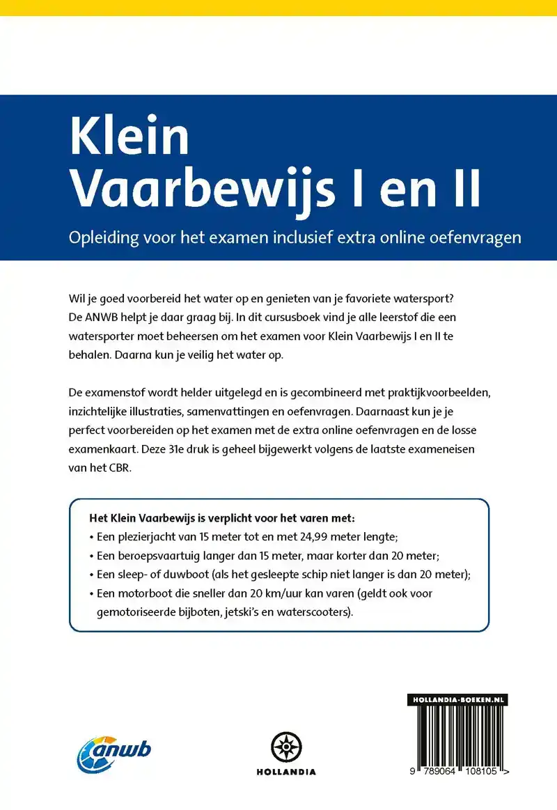 ANWB CURSUSBOEK KLEIN VAARBEWIJS I EN II