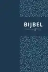 BIJBEL (HSV) MET PSALMEN - BLAUW LEER MET ZILVERSNEE EN DUIM