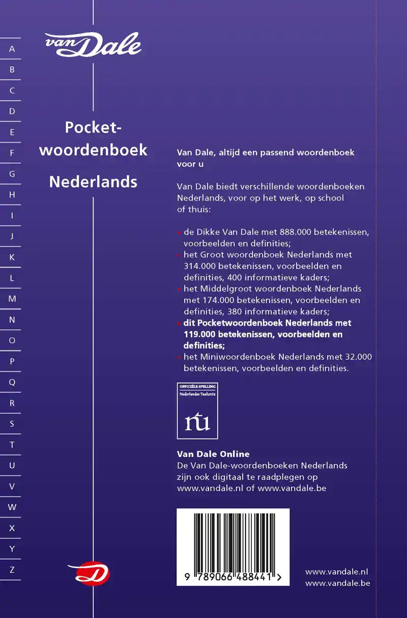 VAN DALE POCKETWOORDENBOEK NEDERLANDS