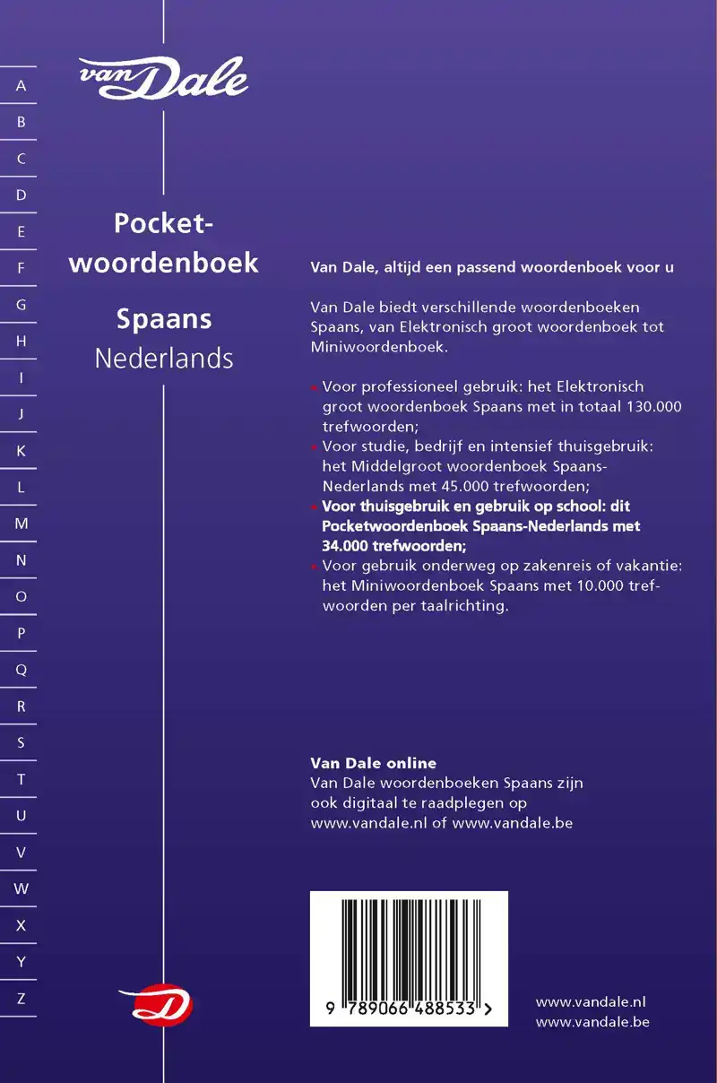 VAN DALE POCKETWOORDENBOEK SPAANS-NEDERLANDS