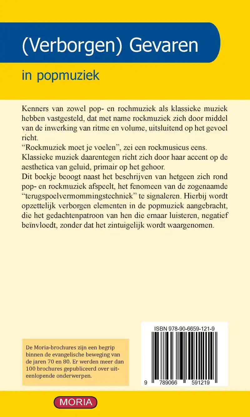 VERBORGEN GEVAREN IN POPMUZIEK